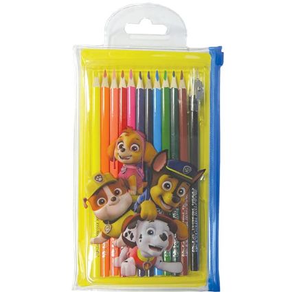 Picture of Colour pencils in a PVC pouch Paw Patrol