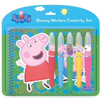 Picture of Set with blowing markers and a notepad Peppa Pig