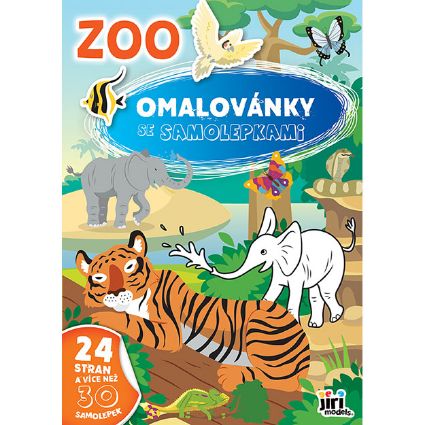 Obrázek Omalovánky A4 se samolepkami Zoo