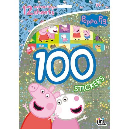 Obrázek 100 samolepek s omalovánkovými listy Prasátko Peppa