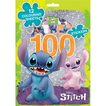 Obrázek 100 samolepek s omalovánkovými listy Lilo & Stitch