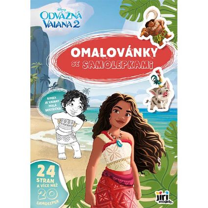 Obrázek Omalovánky A4 se samolepkami Vaiana 2